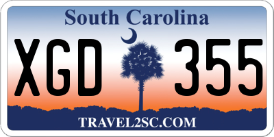SC license plate XGD355