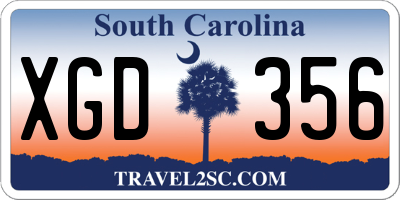 SC license plate XGD356