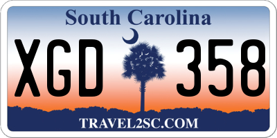 SC license plate XGD358