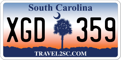 SC license plate XGD359