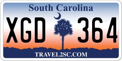 SC license plate XGD364