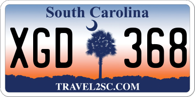 SC license plate XGD368