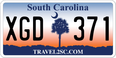 SC license plate XGD371