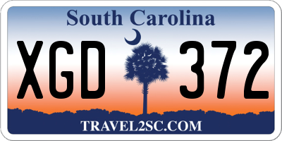 SC license plate XGD372