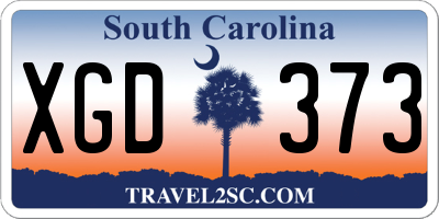 SC license plate XGD373