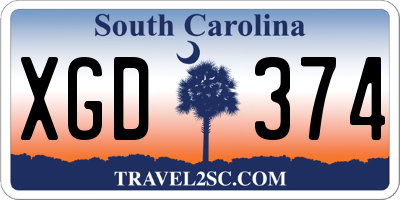 SC license plate XGD374