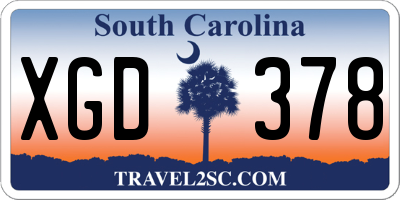 SC license plate XGD378