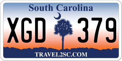 SC license plate XGD379