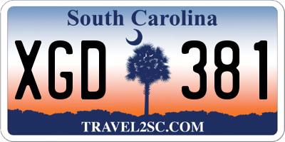 SC license plate XGD381
