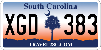 SC license plate XGD383