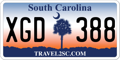SC license plate XGD388