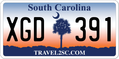 SC license plate XGD391