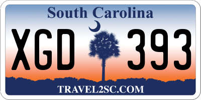 SC license plate XGD393