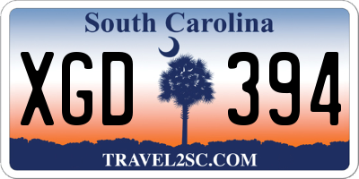 SC license plate XGD394