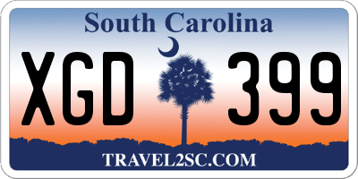 SC license plate XGD399