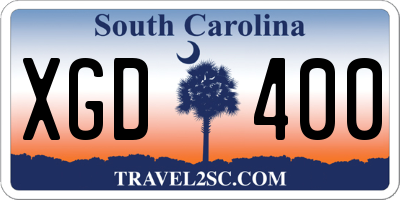 SC license plate XGD400