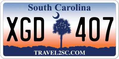 SC license plate XGD407