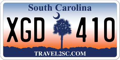 SC license plate XGD410