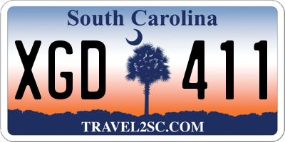 SC license plate XGD411