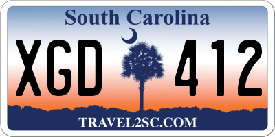 SC license plate XGD412