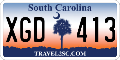 SC license plate XGD413