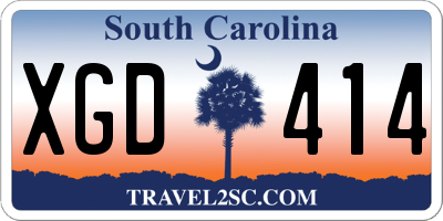 SC license plate XGD414