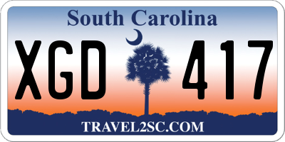 SC license plate XGD417
