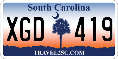 SC license plate XGD419