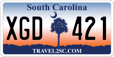 SC license plate XGD421