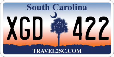 SC license plate XGD422