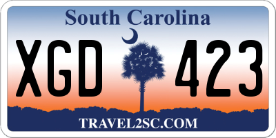 SC license plate XGD423