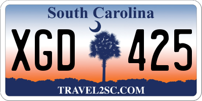 SC license plate XGD425