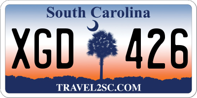 SC license plate XGD426