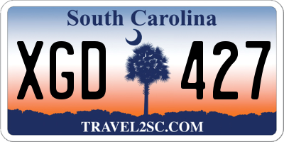 SC license plate XGD427