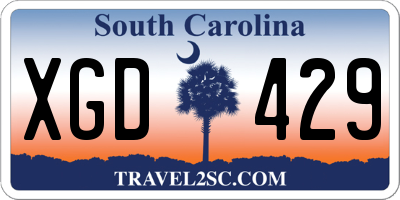 SC license plate XGD429