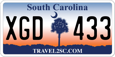 SC license plate XGD433