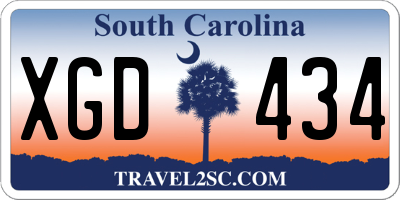 SC license plate XGD434