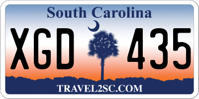 SC license plate XGD435
