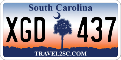 SC license plate XGD437
