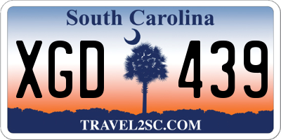 SC license plate XGD439