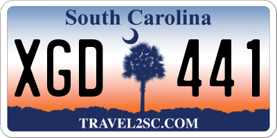 SC license plate XGD441