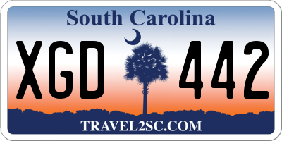 SC license plate XGD442