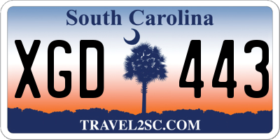 SC license plate XGD443