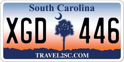 SC license plate XGD446