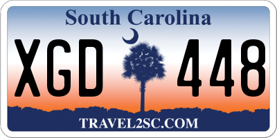 SC license plate XGD448