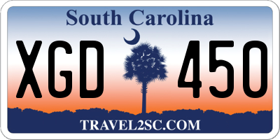 SC license plate XGD450