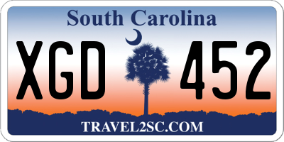 SC license plate XGD452