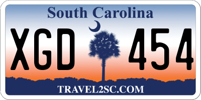 SC license plate XGD454
