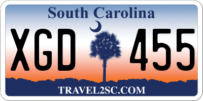 SC license plate XGD455