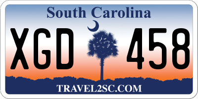 SC license plate XGD458